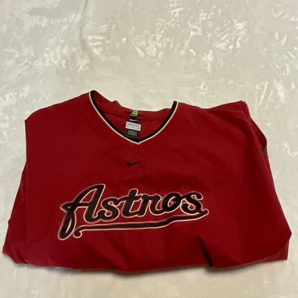 Dark Red Vintage Astros Pull Over Jacket - Picture 9 of 9